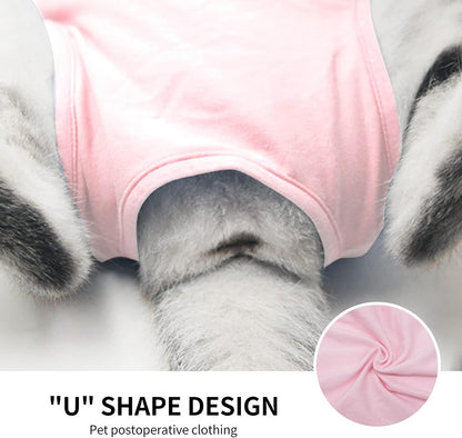 Kitten Onesies,Cat Recovery Suit for Abdominal Wounds or Skin Diseases,After Surgery Wear Anti Licking Wounds,Breathable E-Collar Alternative for Cat Pink L