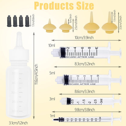 Pet Feeding Bottle and Syringes with Nipples for Small Cat Dog Animals (Model 2)