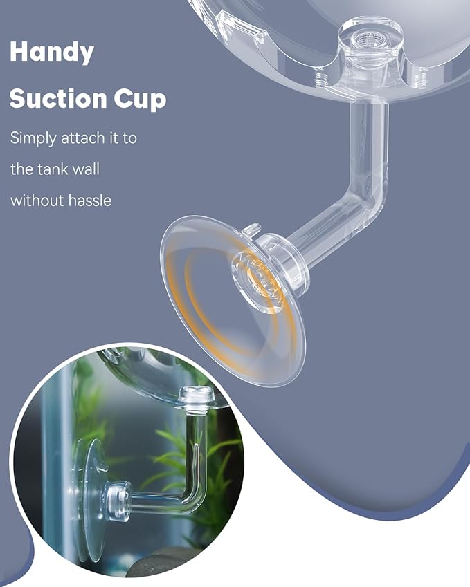 Pawfly Shrimp Feeding Dish with Suction Cup, Clear Acrylic Aquarium Shrimp Feeder, Fish Feeding Tray for Freshwater and Saltwater Tanks, Flower-Shaped