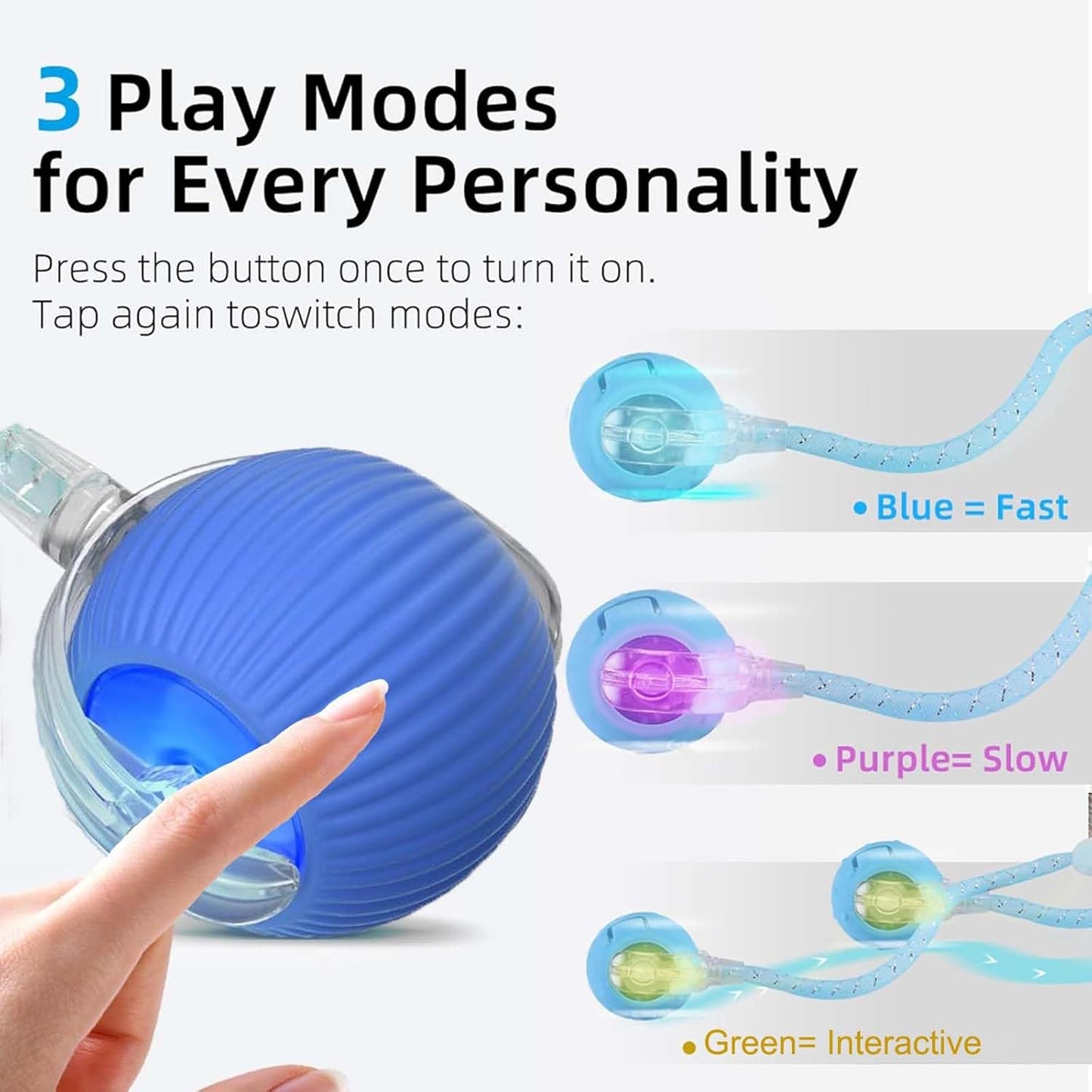 Speed 2.0 Tail Interactive Cat Toys for Indoor Cats, Chirping & Motion Activate Cat Toy, Smart Kitten Rolling Ball Moving Ball Toys, Rechargeable Dog Cat Bal l for Enrichment Exercise (New Green)