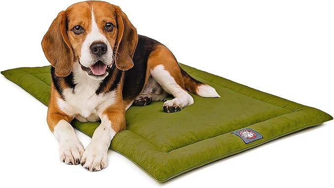 Majestic Pet Orthopedic Memory Foam Dog Crate Mat - Plush Pet Bed Pad for Crates & Kennels | USA Crafted | 36"x23" Villa Fern
