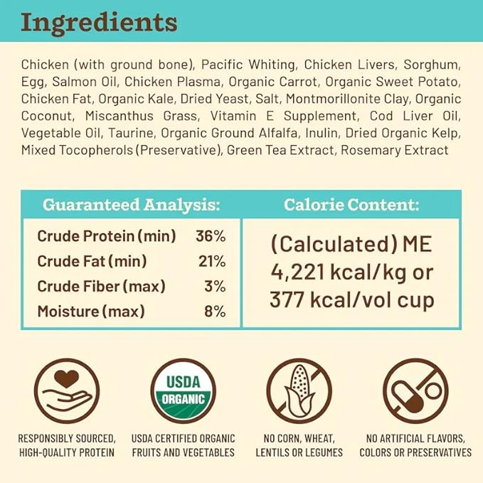 Primal Kibble in The Raw, Freeze Dried Cat Food, Chicken & Fish, Scoop & Serve, Made with Raw Protein, Whole Ingredient Nutrition, Crafted in The USA, Dry Cat Food, 24 Ounce (1.5 lb) Bag