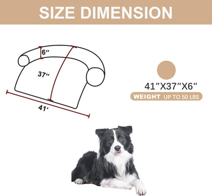 Tinaco Luxurious Calming Dogs/Cats Bed Mats, Dog Pad Washable Removable Couch Cover, Plush Long Fur Mat for Pets, Waterproof Lining, Perfect for Small, Medium and Large Dogs and Cats (Beige, 41"x37")