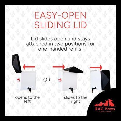 RentACoop 64oz(2L) Small Animal Drinker with No-Drip Brass Nozzle - Suitable for Small Pets, Bunnies, Hamsters, Guinea Pigs, Hedgehogs, Rabbits, Chinchillas, Mice and Rats