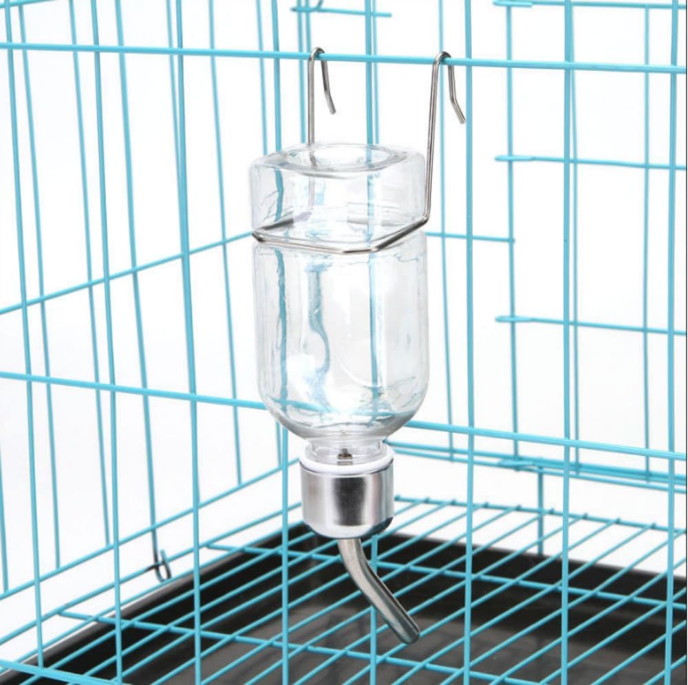 2 Pcs Pet Cage Water Bottle No Drip Small Animal Water Bottle, Hanging Waterer for Rabbit, Guinea Pig, Hedgehog, Squirrel, Rat, Chinchilla, Hamster Dispenser Bottle