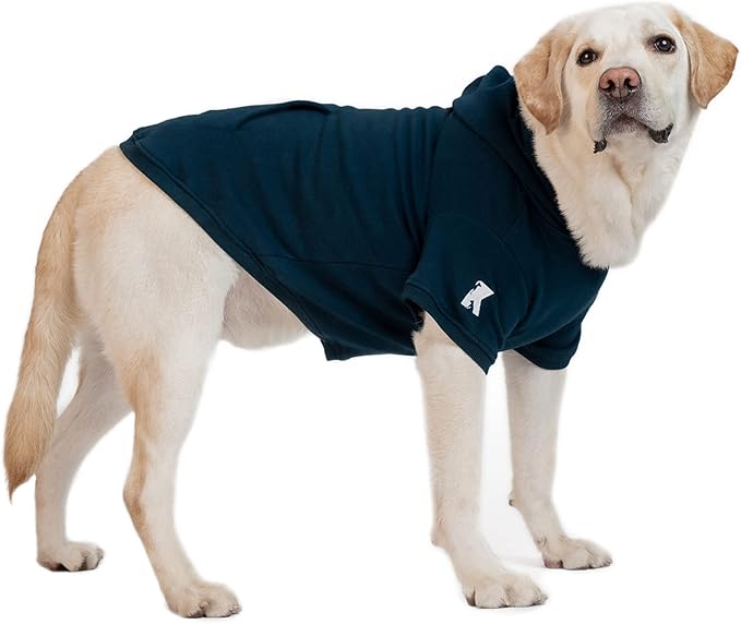 Koneseve Dog Hoodie Fleece Dog Clothes Warm Sweater with Hat for Medium Large Dogs Cat Hooded Shirt Kitten Pet Basic Sweatshirt with Pocket Doggie Soft Winter Coat Apparel (Blue; 5XL)