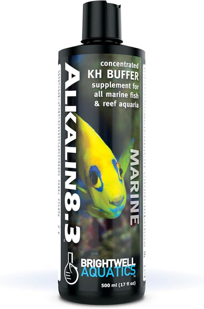 Brightwell Aquatics - Alkalin8.3 Concentrated KH Buffer Supplement - for All Marine Fish and Reef Aquaria - Aquarium Water Treatments, 17 fl oz