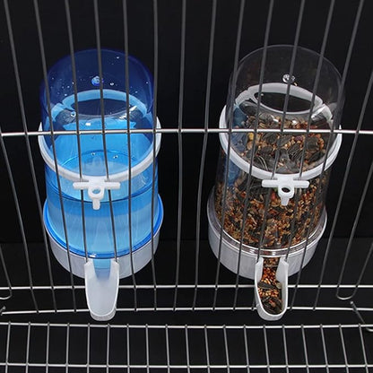 Pet Bird Water Feeder, 13.5 Oz Parrot Water Dispenser, Bird Cage Suspended Automatic Water Dispenser for Parakeet Budgie Lovebirds Cockatiel (2PCS)