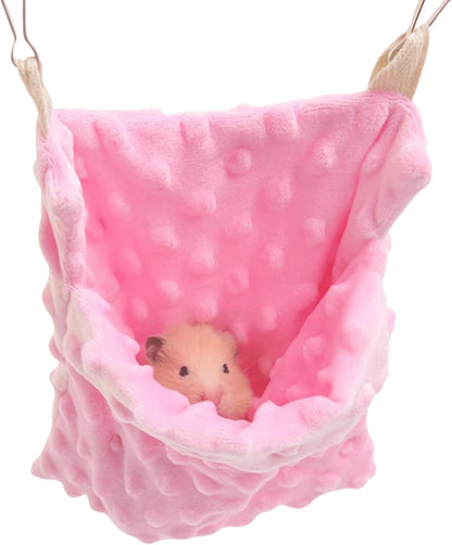 Sugar Glider Bonding Pouch Carrier Bag Sling Sleep Bag with Adjustable Strap for Travel Gliders Ferret Rat Hedgehog Hamster Small Pets (Pink)