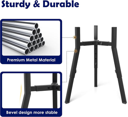 Elevated Dog Bowl Stand for Large Dogs, Adjustable Height & Width,Single Raised Dog Food Water Holder,Bowl Not Included