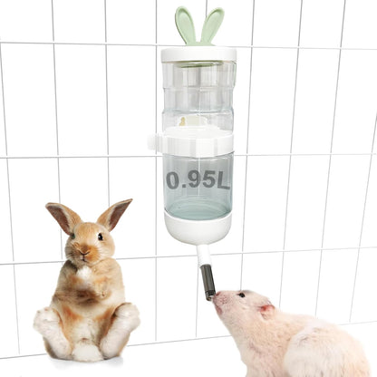950ML Large Capacity Hamster Water 950ml Dispenser,Small Animal Water Bottle Automatic Bottle Dispenser Large Capacity for Rabbits, Guinea Pigs, Hamsters, Ferrets, Chinchillas, Hedgehogs & Rodents