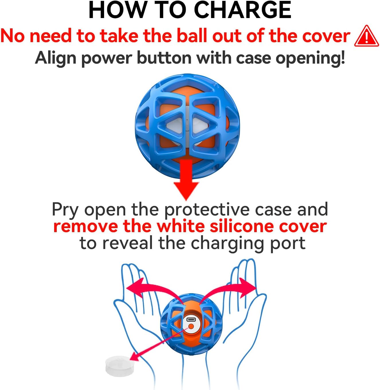 seagi Interactive Dog Toys – Durable Automatic Bouncing & Vibrating Interactive Dog Ball for Smart Play, Motion-Activated Moving Dog Toy for Small/Medium/Large Dogs,USB Rechargeable (Blue)