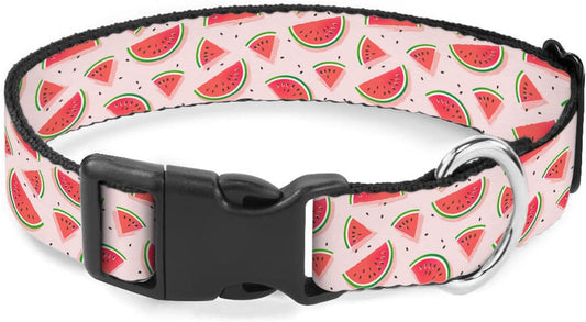 Red Watermelon Slice Fruit Dog Collar Cat Big Neck Collars Soft for Small Extra Large Heavy Duty Pet Dogs