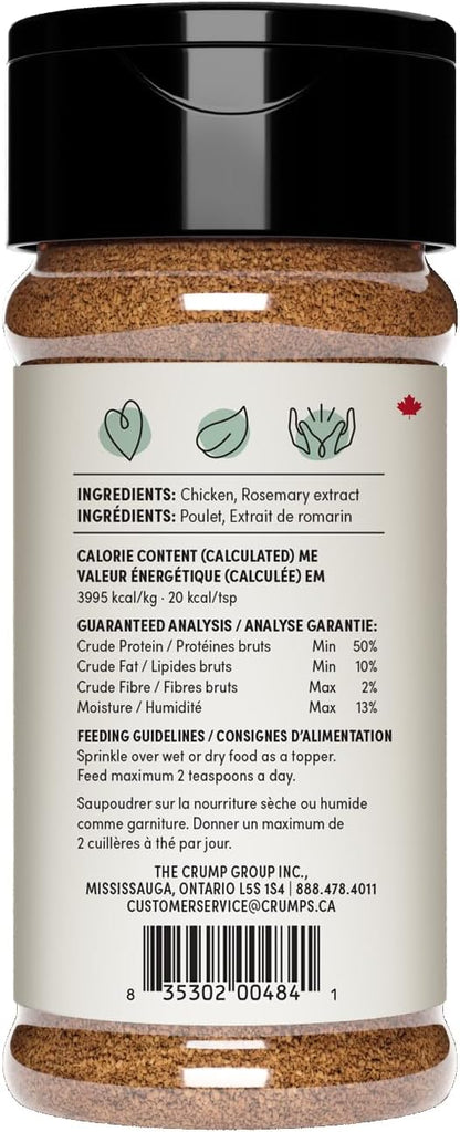 CRUMPS NATURALS Chicken Sprinkles 4.2oz, Dog Treats, Sprinkles, Toppers