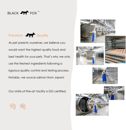 BLACK FOX Freeze-Dried Salmon Training Treats for Dogs and Cats | 280 Treats, 4oz Single Ingredient, Raw, Healthy, All Natural, Human Grade, Recyclable Packaging