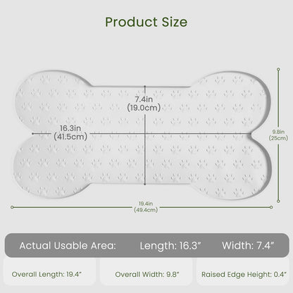 Dog Food Mat Anti-Slip Silicone Dog Bowl Mat Thicker Pet Placemat Waterproof Cat Feeder Pad with Raised Edge Puppy Kitten Feeding Mats Suitable Small Medium-Sized Dogs Cats Eating Tray