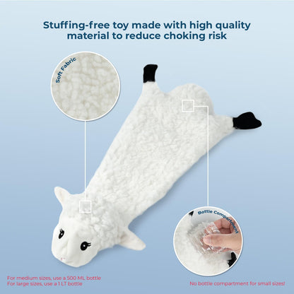 Best Pet Supplies Squeaky Dog Toys with Soft Durable Fabric for Small, Medium and Large Pets Interactive Toy for Indoor Play, Supports Active Biting and Play - Sheep, Small