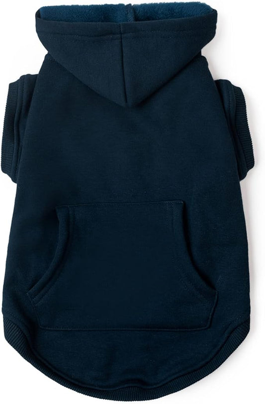 Koneseve Dog Hoodie Fleece Dog Clothes Warm Sweater with Hat for Medium Large Dogs Cat Hooded Shirt Kitten Pet Basic Sweatshirt with Pocket Doggie Soft Winter Coat Apparel (Blue; 5XL)