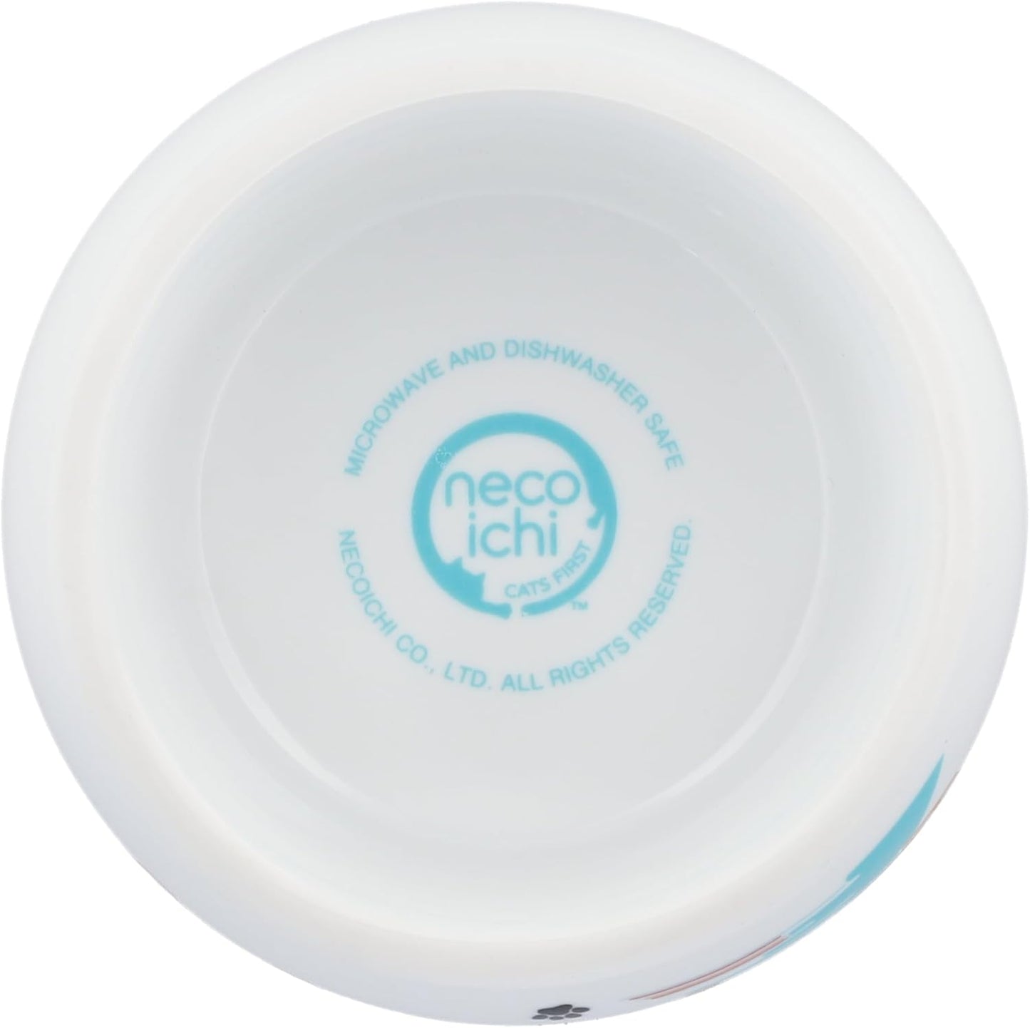 Necoichi Elevated Cat Water Bowl – Ceramic Raised Cat Bowl, Prevents Neck & Whisker Fatigue – Dishwasher & Microwave Safe – Pet Water Bowl for Cats (Fuji, Extra Tall)