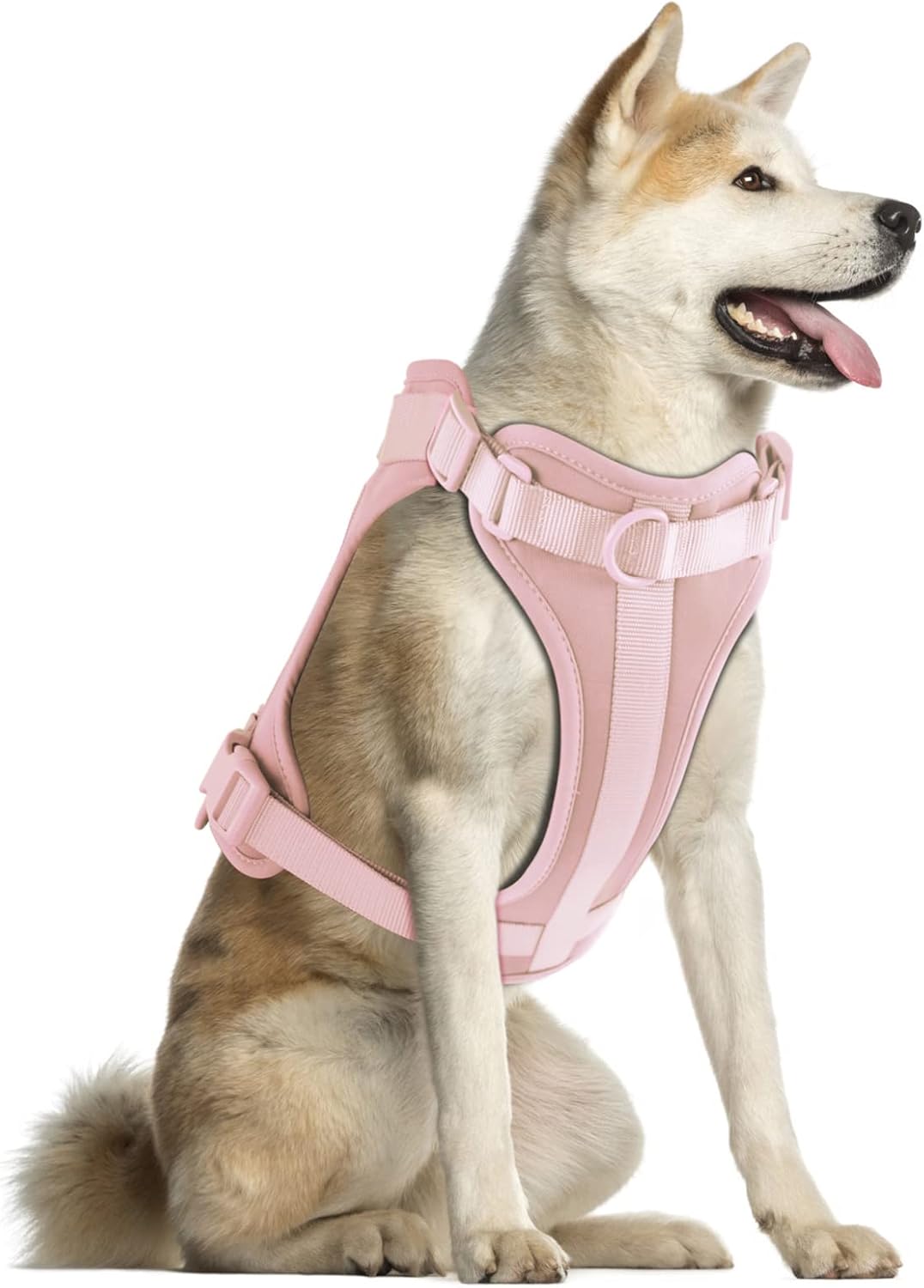 Wisedog No Pull Lightweight Dog Vest Harness with Soft and Comfortable Cushion, Breathable Mesh, for Small Medium Large Dogs Walking (L(Neck: 16.15"-20.86";Chest: 24.02"-38.19"), Gossamer Pink)
