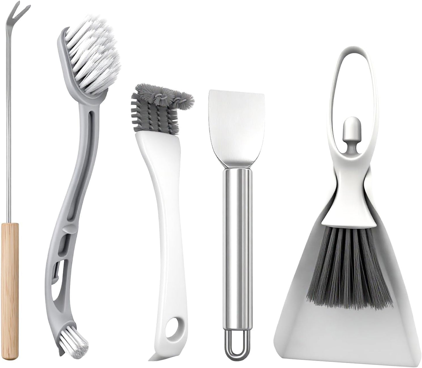 5-Piece Bird Cage Cleaning Brush Tool Set, Bird Cage Cleaner, Pet Cage Cleaning Kit, Suitable for Bird Cages, Rabbit Cages, Hamster Cages, Parrot Cages, and Other Small Pet Cage Accessories