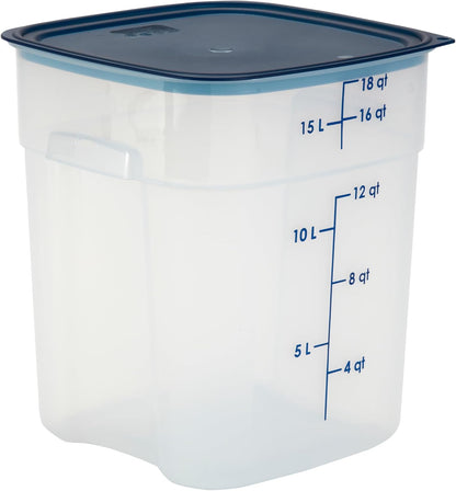 Cambro FreshPro 18 Quart (QT) Food Storage Container with Lid (Restaurant Grade) - for Food Prep, Commercial Kitchen, Pet and Dog Food Container (Translucent)