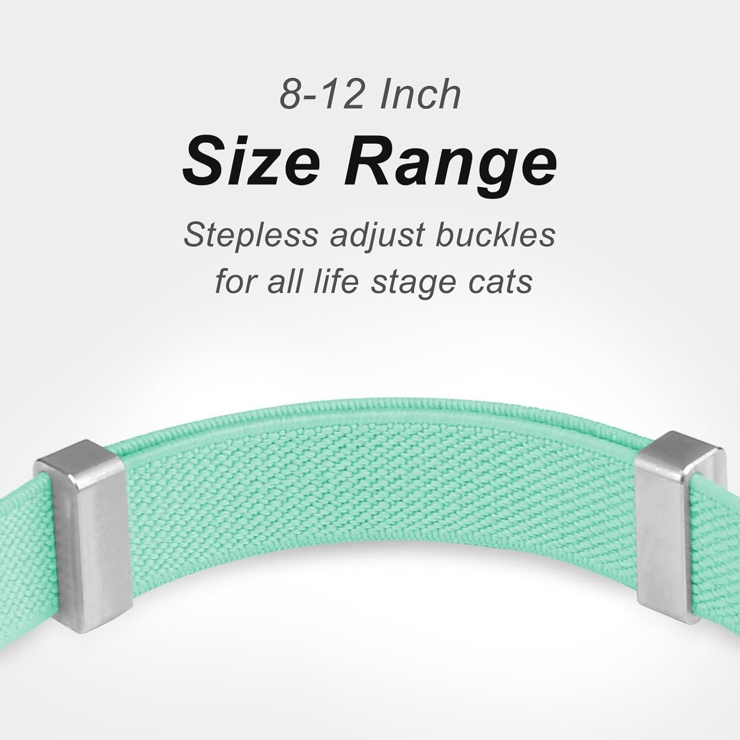 AirTag Cat Collar,Ultra Elastic Cat Tracker Collar with Apple Air Tag Holder, [Lightweight][Scratch Resistant] Stepless Adjustable GPS Pet Collar for Cats Kittens (Green)
