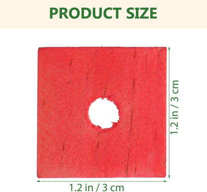 SUPVOX Bird Toys,100 Pcs Wooden Bird Chewing Blocks: Bird Toys for Parrots,Parrot Toys for DIY Shredding Large Bird (Mixed Color)