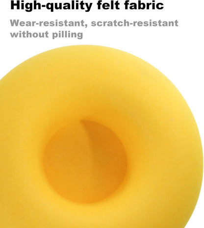 Large Cat Tunnel Bed for Indoor Cats with 3 Toys, Scratch Resistant Donut Cat Bed, Up to 30 Lbs (L 24x24x11, Yellow)