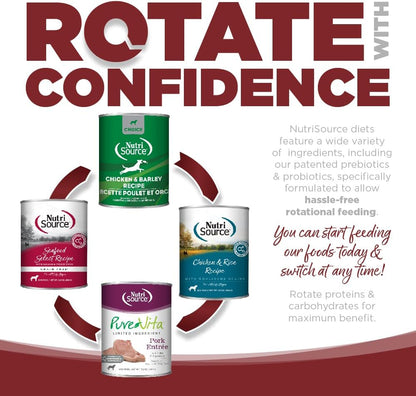 NutriSource Harvest Selects Field & Forest Dog Food, Premium Wet Dog Food, 12.3 Ounce (Pack of 12)