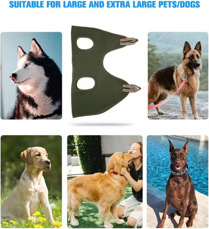 10 in 1 Pet Dog Grooming Hammock Harness with Nail Clipper,Dog Hammock for Nail Trim,Grooming Sling Holder Hanger Restraint for Claw Care (XXL+ / 100LB Max, Khaki Green)