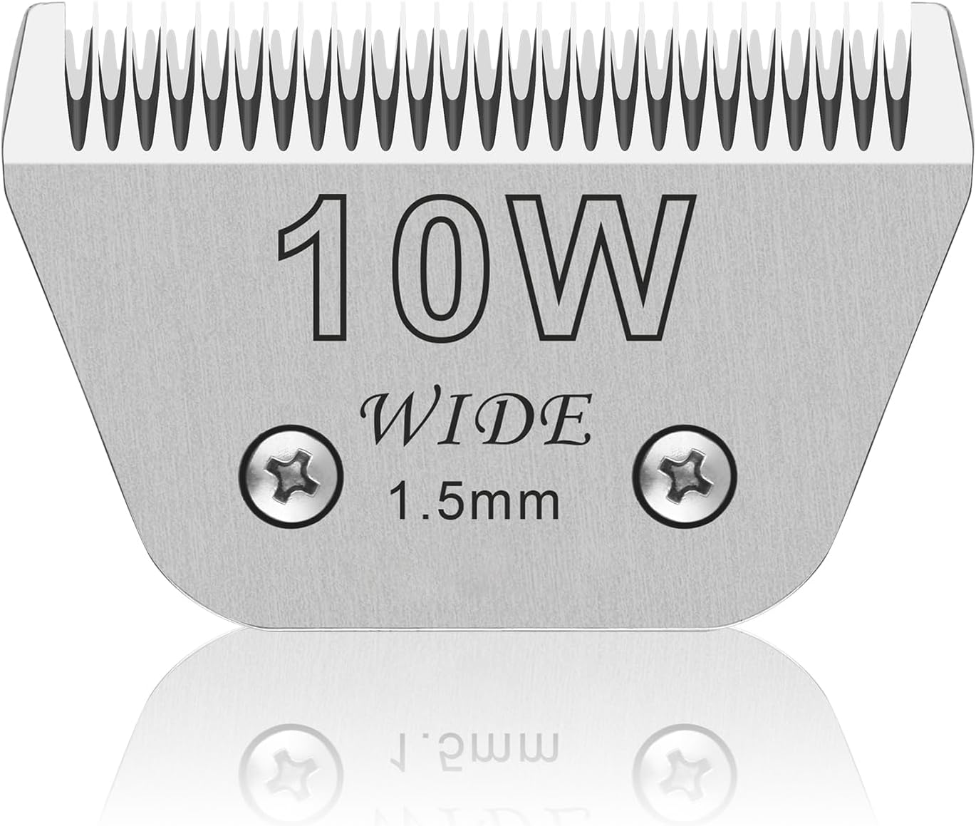 10W Wide Pet Dog Grooming Detachable Blades,Compatible with Andis,Oster A5,Wahl KM10 Clippers,Cut Length 1/16"(1.5mm),Fit for Larger Animals