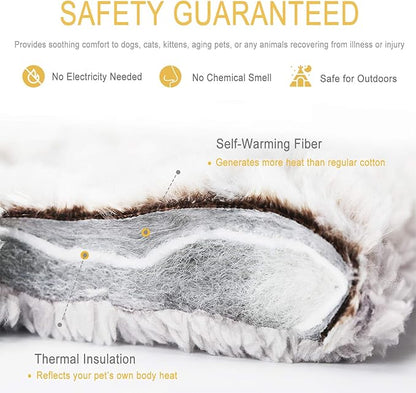 Self Heating Cat Pad Self Warming Cat Bed 22" x 17" Thermal Mat Extra Warm Pet Mat for Outdoor and Indoor Large Kittens Small Puppy Pets