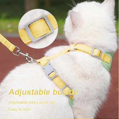wanheart Cat Harness and Leash Set Escape-Proof Adjustable cat Leash and Harness Combo Suitable for All cat Breeds (Green, S)