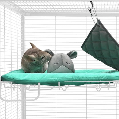 Paw Inspired Chinchilla Cuddler for Chinchillas, Guinea Pigs, Hamsters, Rats, Ferrets, Hedgehogs, Sugar Gliders, Small Animals | 9-Inch Chinchilla Plush Accessory Toy (Gray)