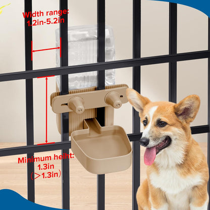 50 oz Rabbit Water Dispenser,Gravity Dog Water Bowl Dispenser for Cage,Auto Water Bottle for Ferret,Cat,Dog and Other Animals, Compatible with Widemouth Cages