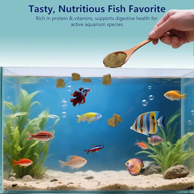 Freeze Dried Brine Shrimp Cubes 4.5 OZ, Brine Shrimp Freeze Dried Aquatic Foods for Tropical Fish Marine Fish and Aquatic Turtles.