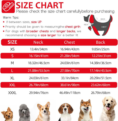 Dog Winter Coat with Harness, Dog Jacket, Pet Clothes with Zipper on Back, Waterproof Windproof Warm Vest, Reflective Cold Weather Coats, for Small Medium Large Dogs, Thick, Red,XS