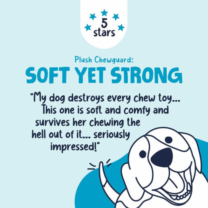 goDog Dragons Squeaky Plush Dog Toy with Chew Guard Technology, Durable Fabric & Squeaker for Active Play, Seafoam, Large