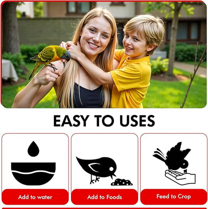 Morning Bird Calcium Plus Liquid for Birds – Bird Vitamins for Strong Eggshells, Healthy Bones, and Baby Bird to Support Growth, Breeding, and Wellness for All Birds 16 Fl Oz