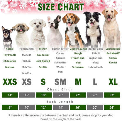 SCENEREAL Dog Pajamas for Small Medium Large Dogs Soft Pet Sweater Clothes Warm Puppy Onesie Outfits for Doggie Winter Christmas - Dog Jammies Pjs