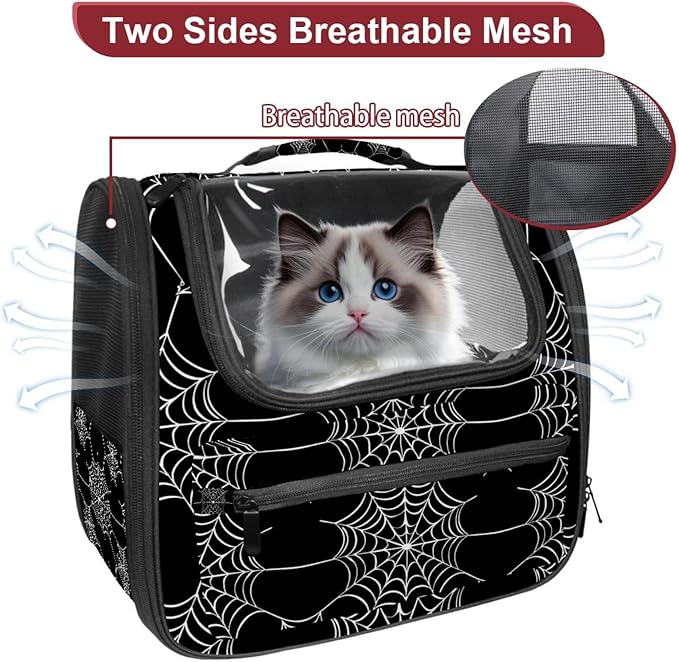 Spider Web 1 (2) Pet Carrier Airline Approved Pet Carrier Bag Dog Carrier for Small Medium Cats Dogs Puppies Kitten