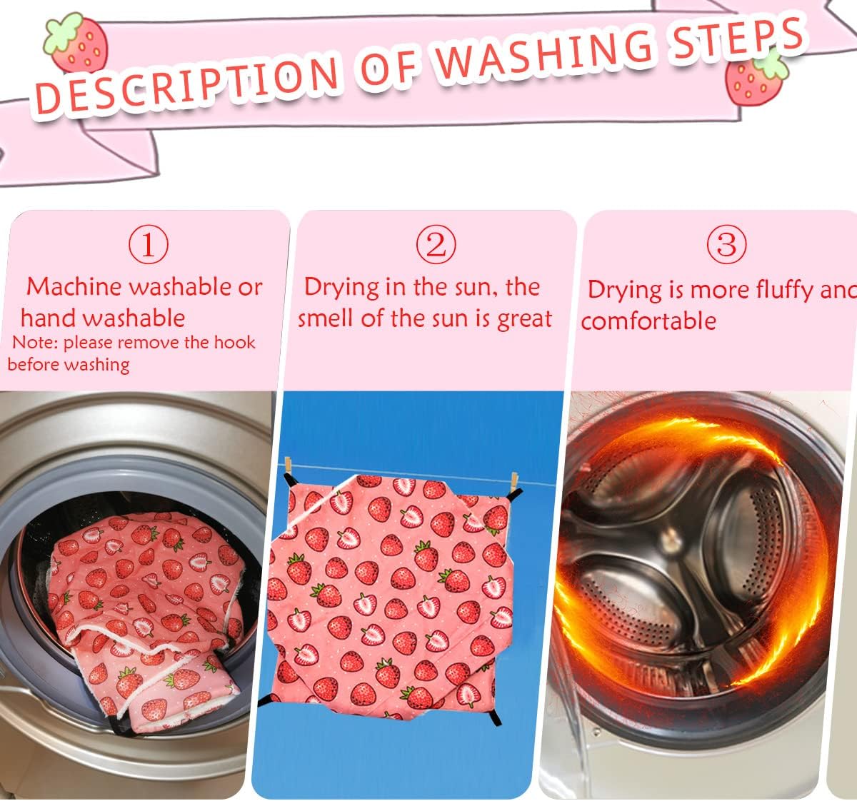 LEFTSTARER Rat Ferret Hammock Toy and Cage Accessories for Guinea Pig Hamster Rat Sugar Glider Ferret Parrot to Hide Sleep Play (Strawberry)