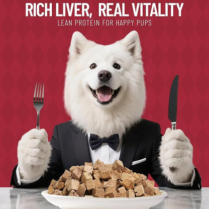 Just Try 8.82 oz Freeze-Dried Beef Liver for Dogs & Cats – Single Ingredient Dog Treats & cat Treats, High Protein, Grain-Free, Rich in Iron & Vitamin A,Healthy Training Treats