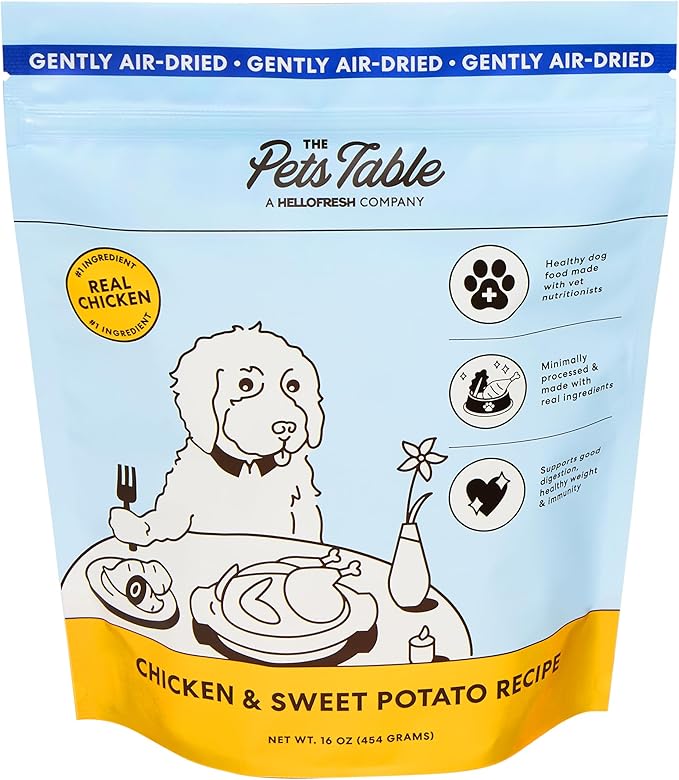 The Pets Table Chicken & Sweet Potato Air Dried Dog Food, 1 lb / 16 oz Bag