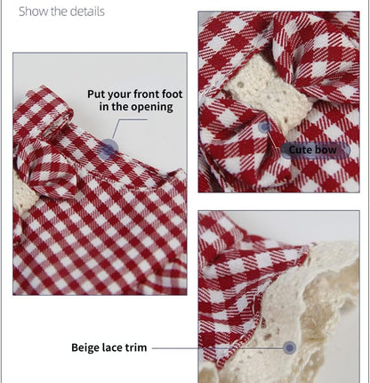 Guinea Pig Harness and Leash Plaid Hamster Harness, Adjustable Ferret Harness and Leash Set No Pulling Walking Vest for Ferret Chinchilla and Similar Small Animals (Small,Blue)