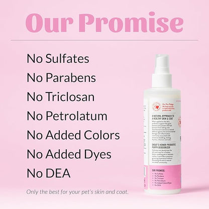 SKOUT'S HONOR Pet Deodorizer Spray- Hydrating Daily-Use with Avocado Oil & Omega-3s, Microbiome Friendly Certiified, Paraben & Sulfate-Free, 97% Natural, 8oz, Happy Puppy, 2-Pack