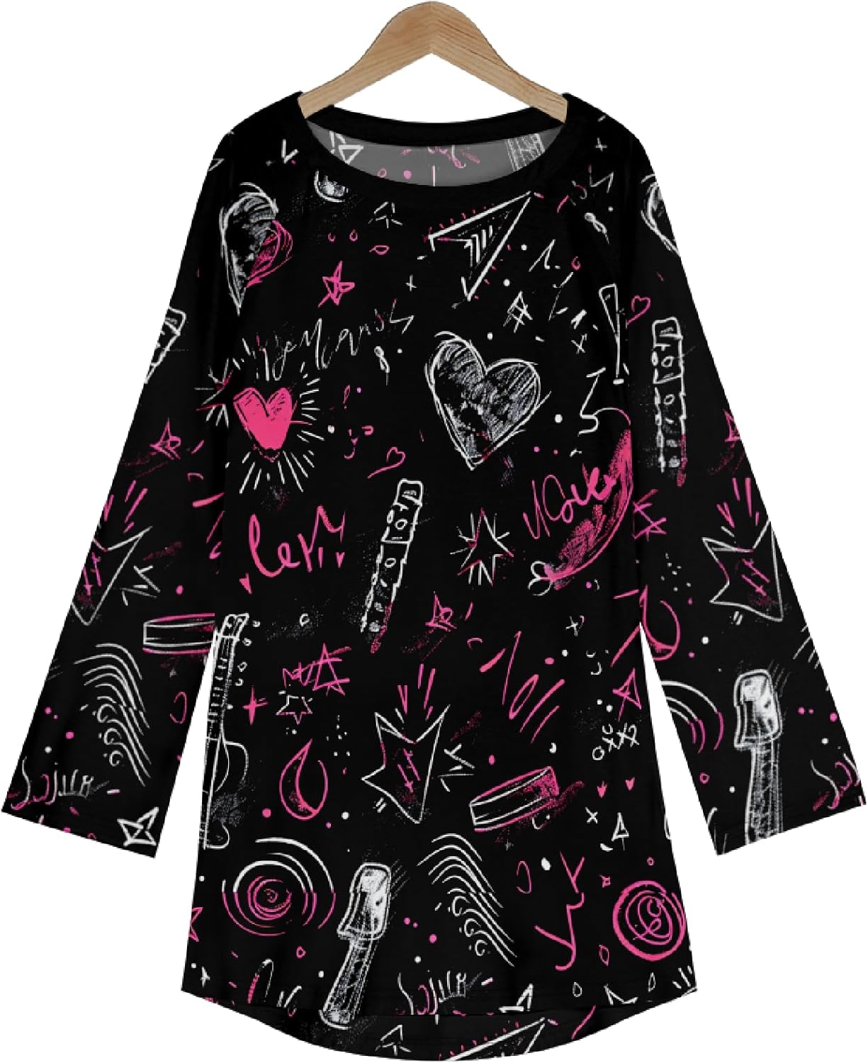 MARSVOVO Women Novelty Graphic Plus Size Sweater Crewneck Long Sleeve Cute Printed Loose Fit Casual Fall Sweaters Top