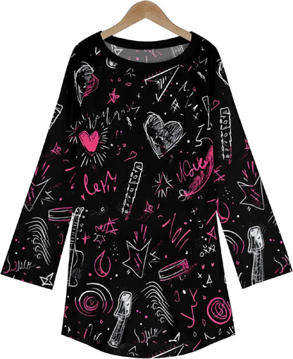 MARSVOVO Women Novelty Graphic Plus Size Sweater Crewneck Long Sleeve Cute Printed Loose Fit Casual Fall Sweaters Top