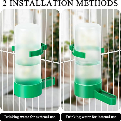 Lamoutor 4Pcs Bird Water Feeder Plastic Drinker Feeder Water Clip for Parrots Budgie Cockatiel Lovebirds